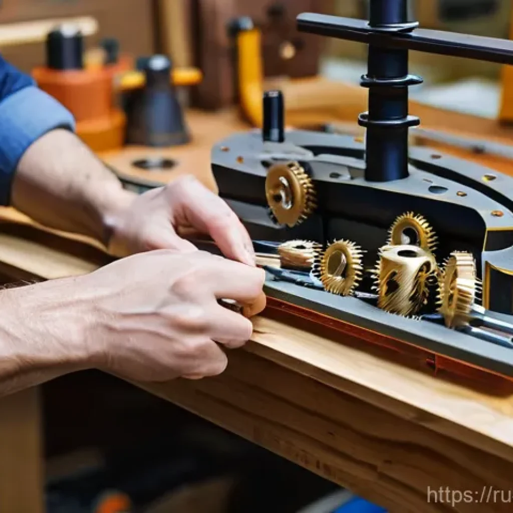 목재 DIY 키트 추천 - **Intricate Wooden Mechanical Clock Assembly:** A close-up shot of an adult's hands carefully assemb...